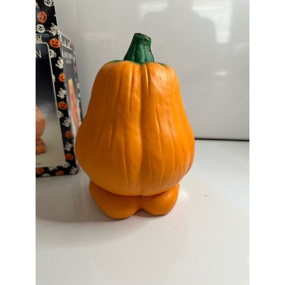 2 new vintage Halloween grumpy pumpkin displays. UNTESTED! Orange decoration - Picture 13 of 16